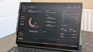 ASUS ProArt PZ13 Copilot+ PC using ProArt Creator Hub to change power profiles